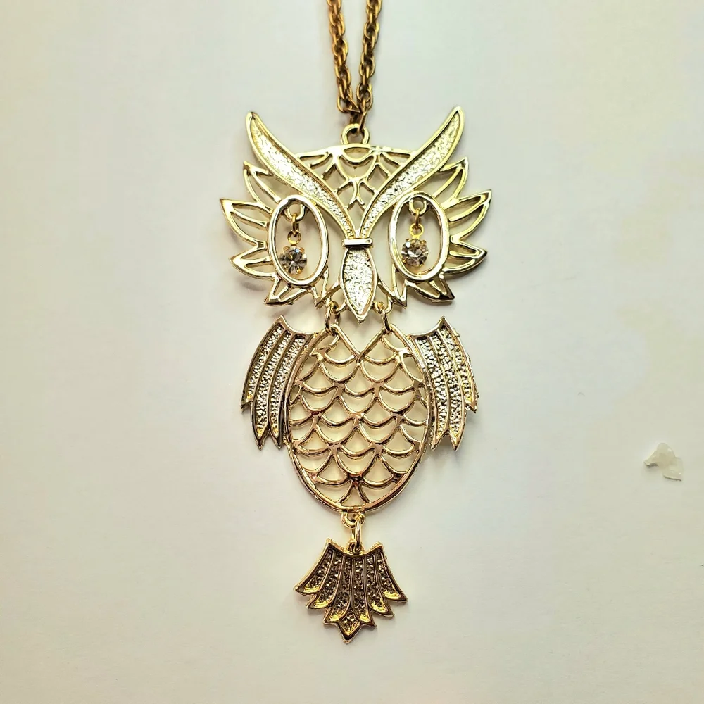 Huge owl necklace